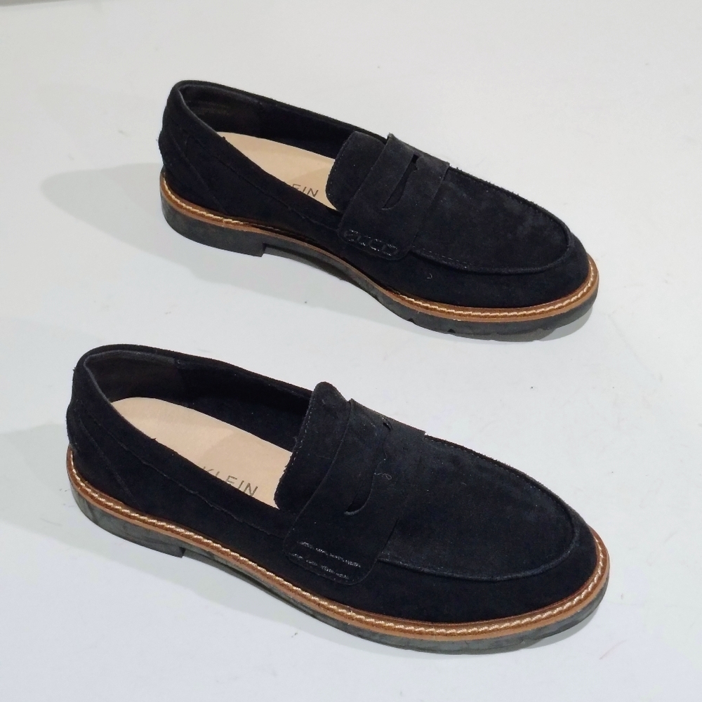 Anne Klein Women's Black Slip On Leather Loafers Size 8M